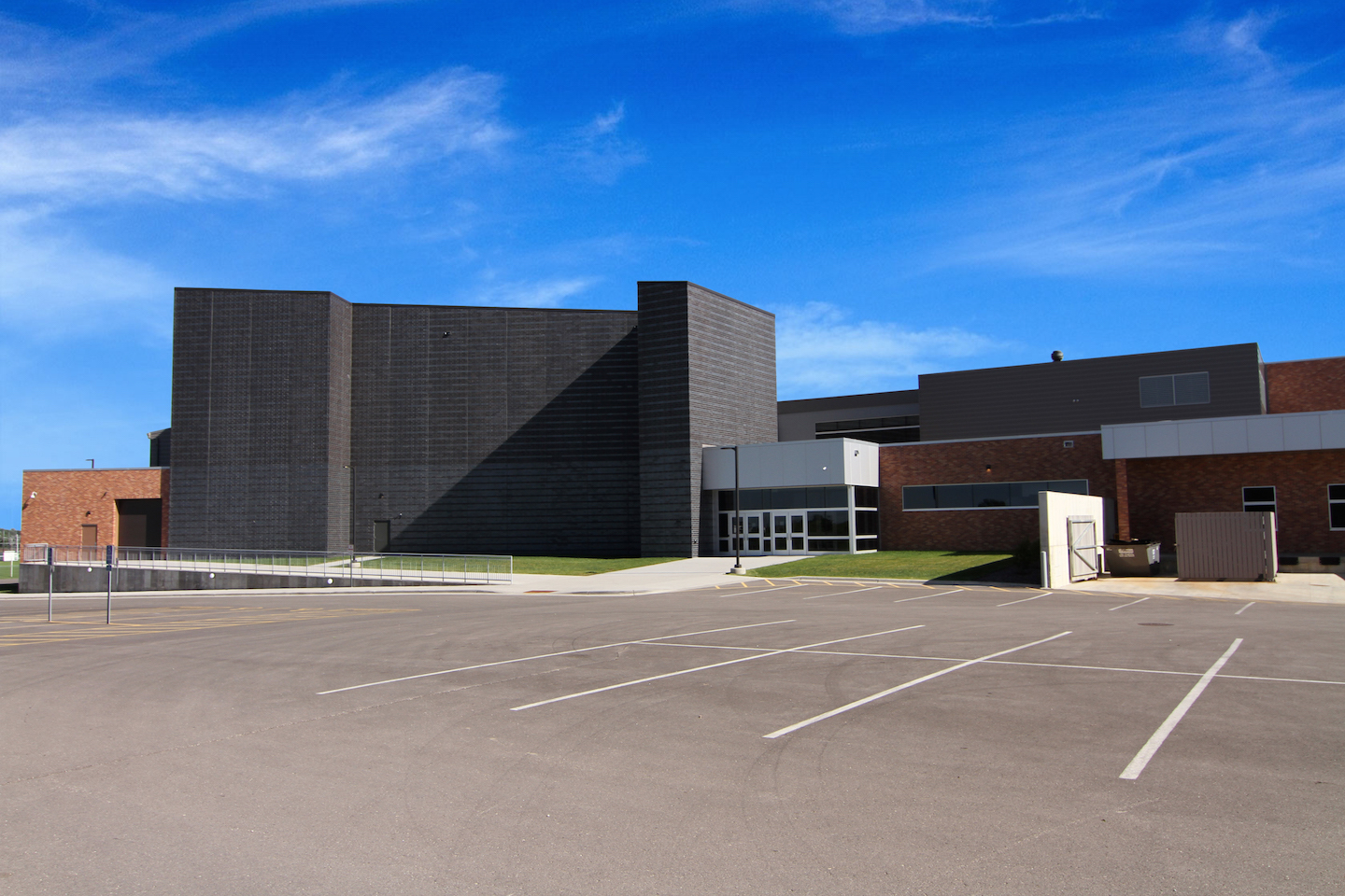 Wells Concrete Kasson Mantorville High School Parking Building Entrance
