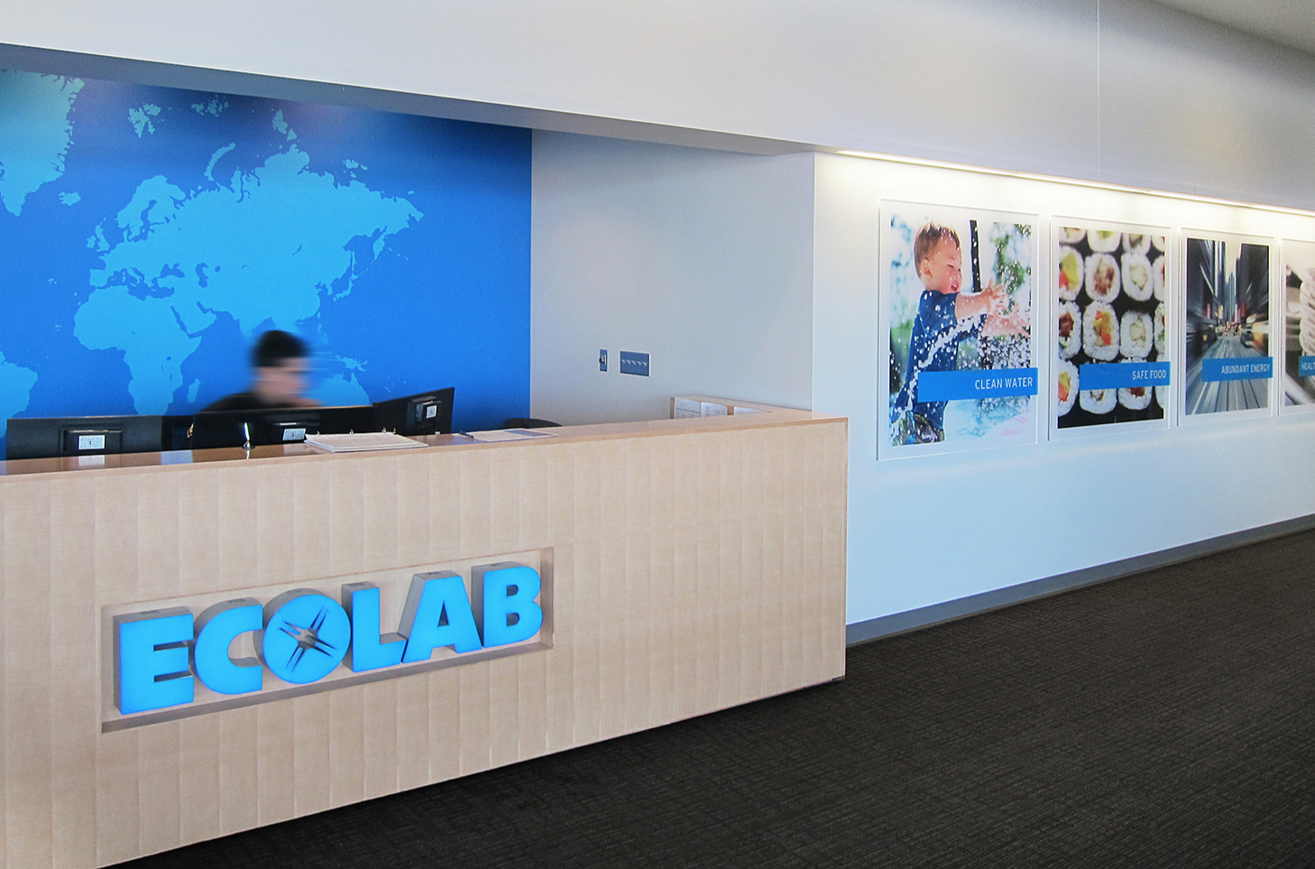 Wennerlyn creative sourcing ecolab HQ training facility reception