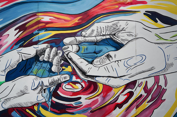 Working Draft Beer Company // Mural, professional, Lead Designer and Artist Jenie Gao, designed and painted this custom mural